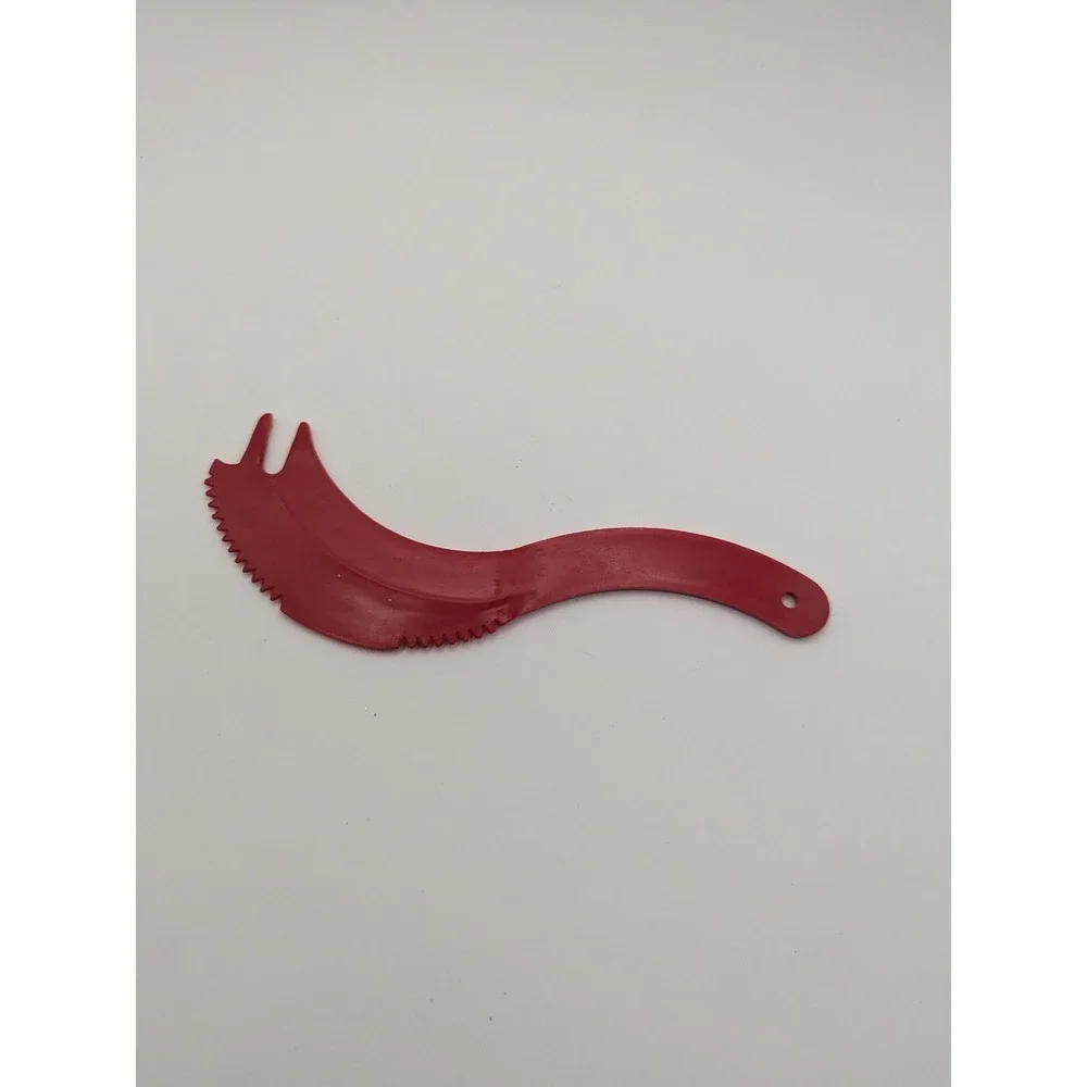 Vintage Tupperware Red Sli-Saw-All Kitchen Tool Citrus‎ Peeler Slicer USA Made